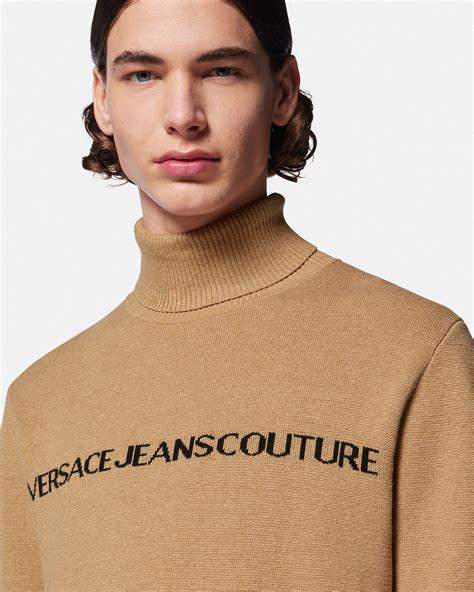 versace turtleneck|versace logo sweater.